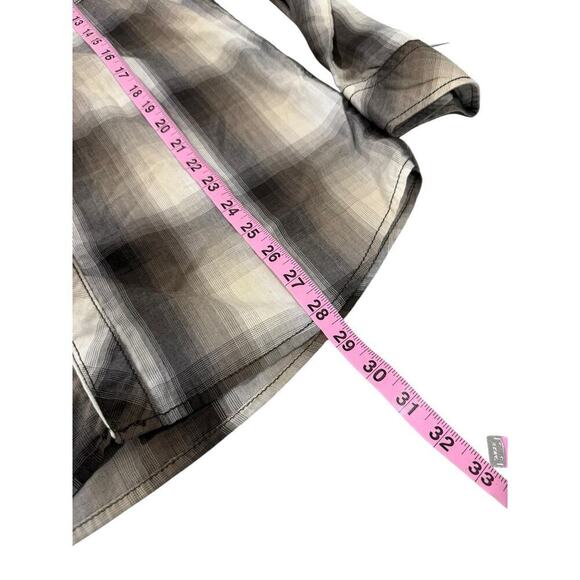 BKE Relaxed Fit Brown Tan Plaid Button Up Shirt Relaxed Fit Men’s Medium - Picture 6 of 6